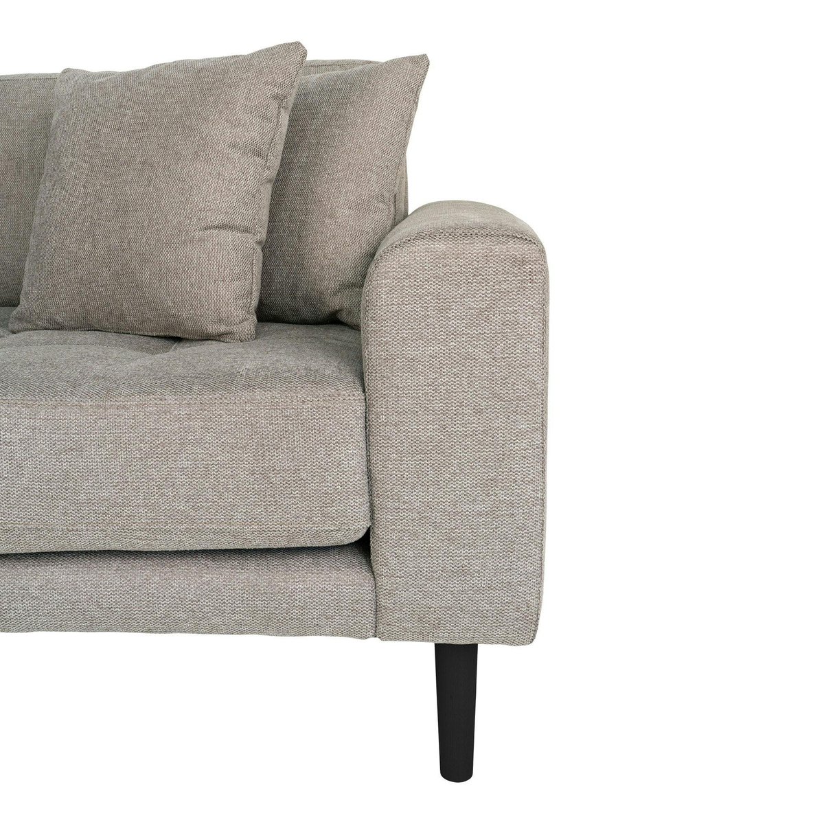 Canapé tissu avec angle méridienne AMSTERDAM gris minéral - méridienne gauche, PIER IMPORT