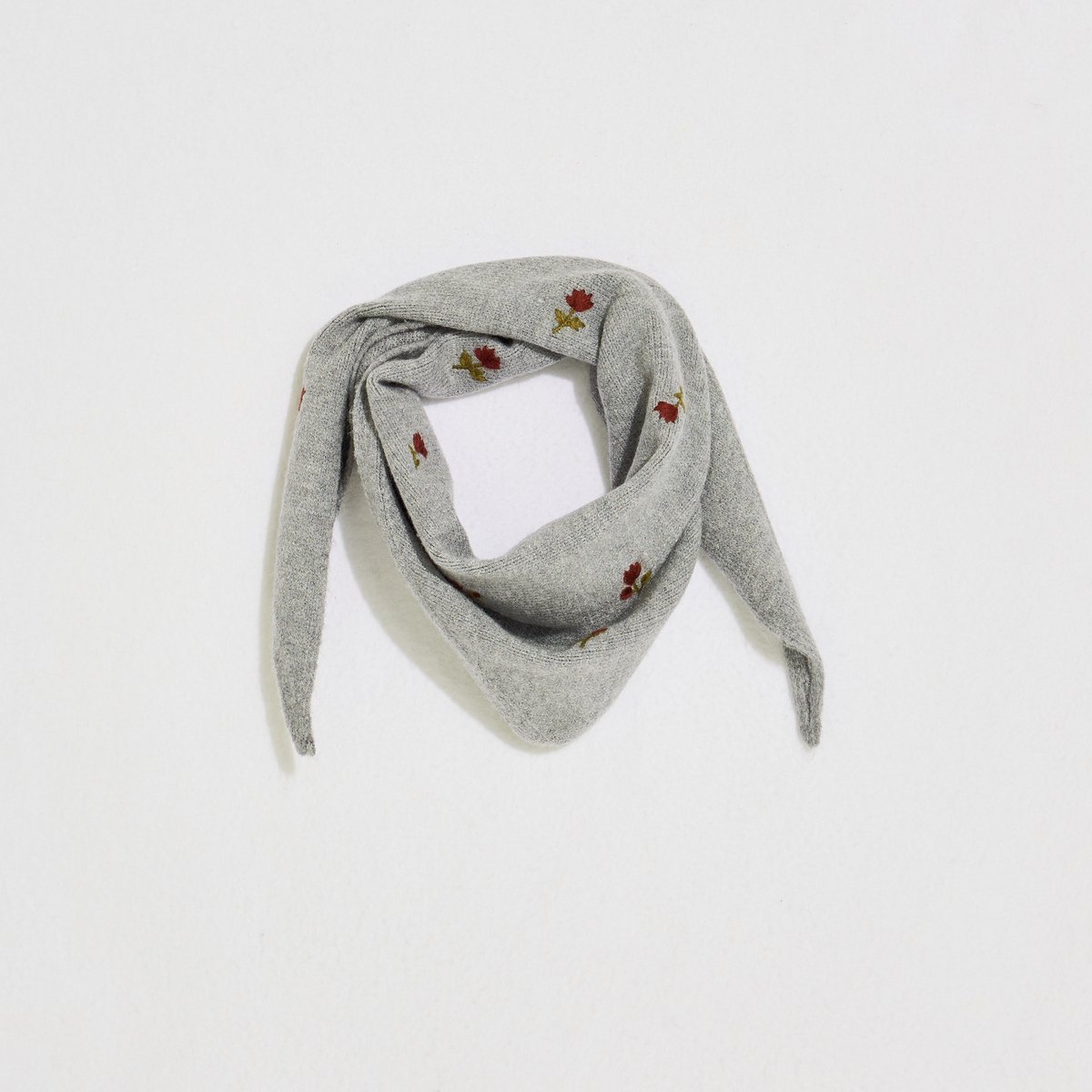 Écharpe forme triangle gris, GRAIN DE MALICE