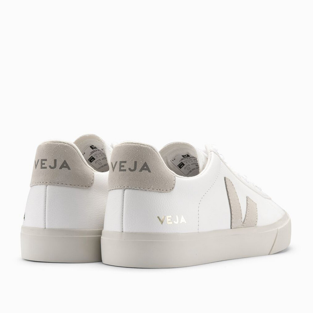 Baskets en cuir CAMPO blanc/beige, VEJA