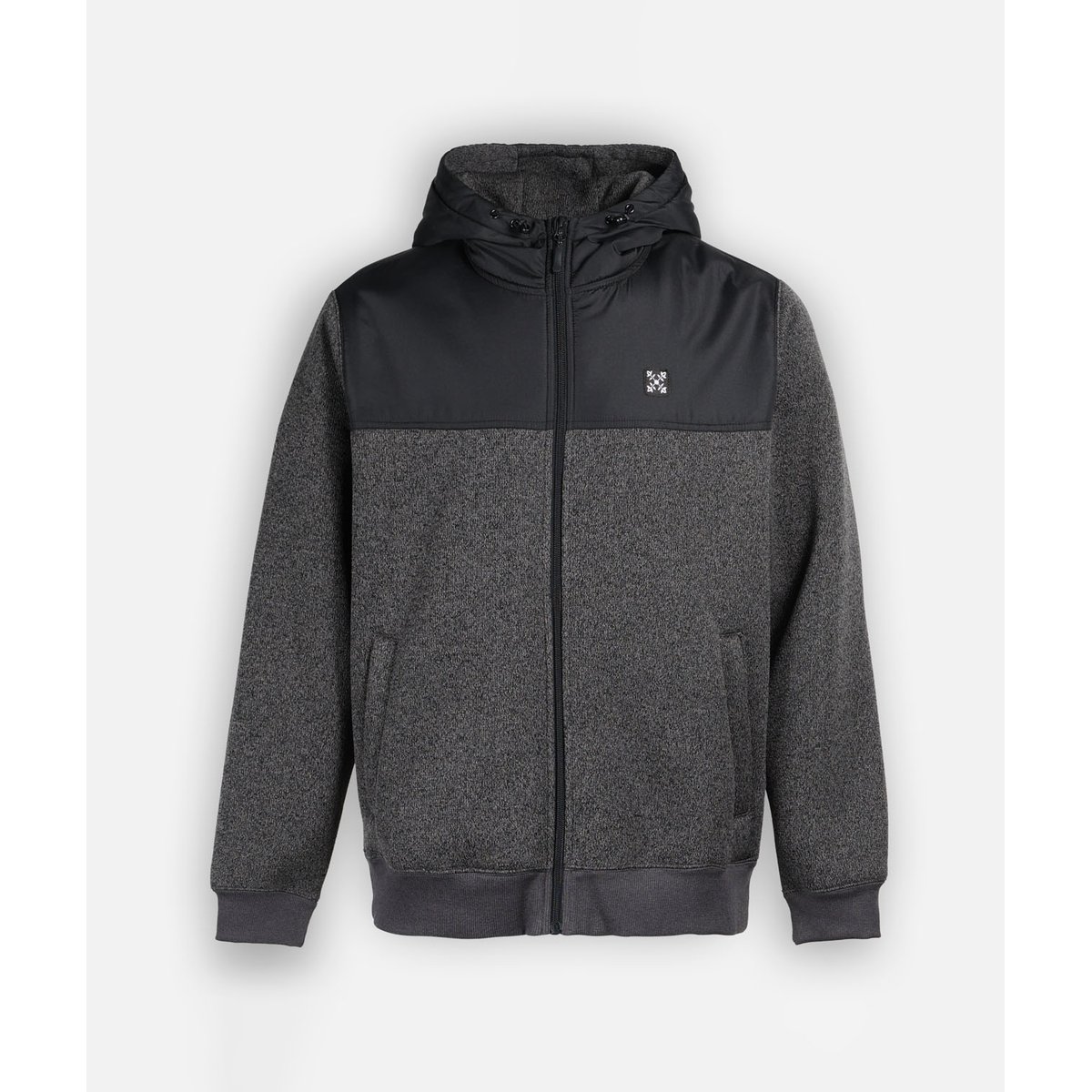 Sweat à capuche zippé PASSAGE black heather, OXBOW