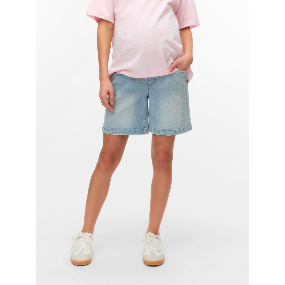 Short En Denim light blue denim, MAMA LICIOUS