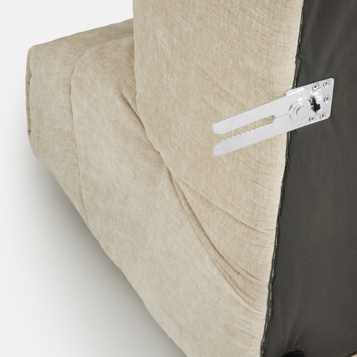 Loungestoel-element voor modulaire bank, in gevlamd chenille, SWEETY beige , LA REDOUTE INTERIEURS