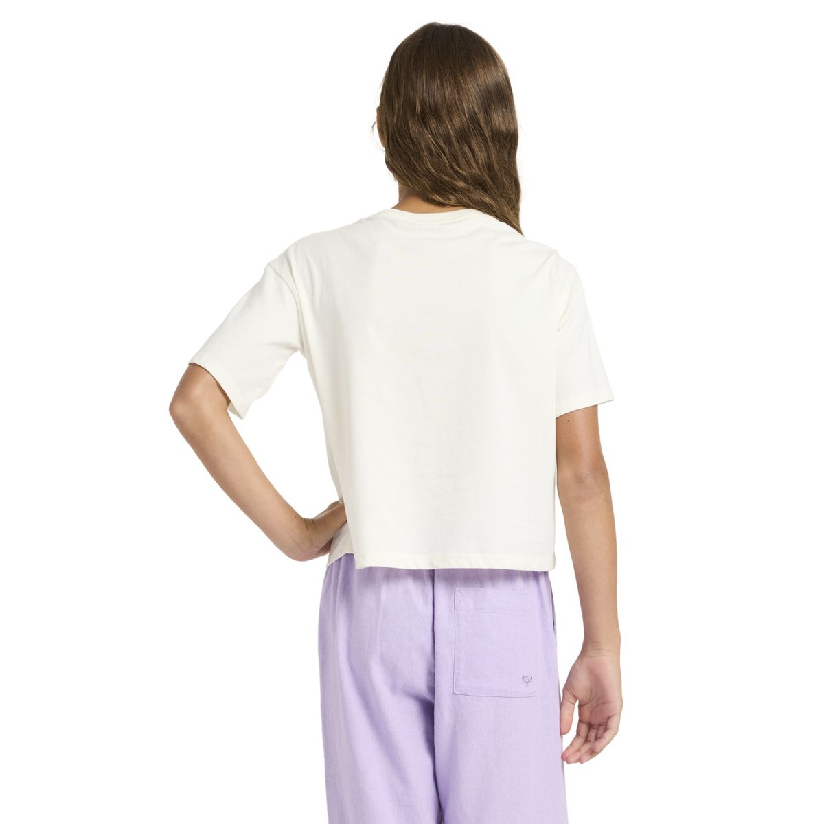T-Shirt, manches courtes, col rond, Floral. blanc coconut milk, ROXY