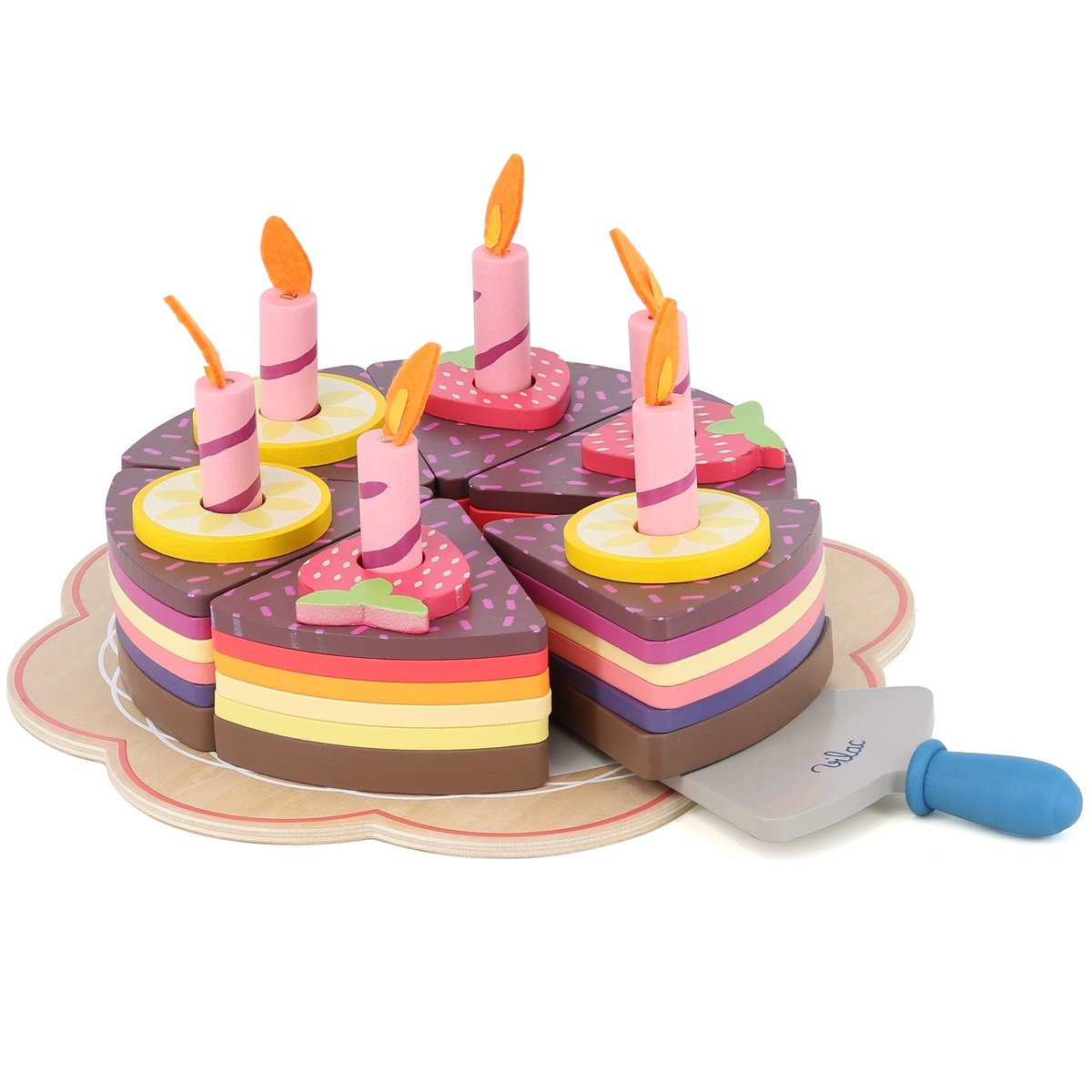 Gros gâteau d'anniversaire marron, VILAC