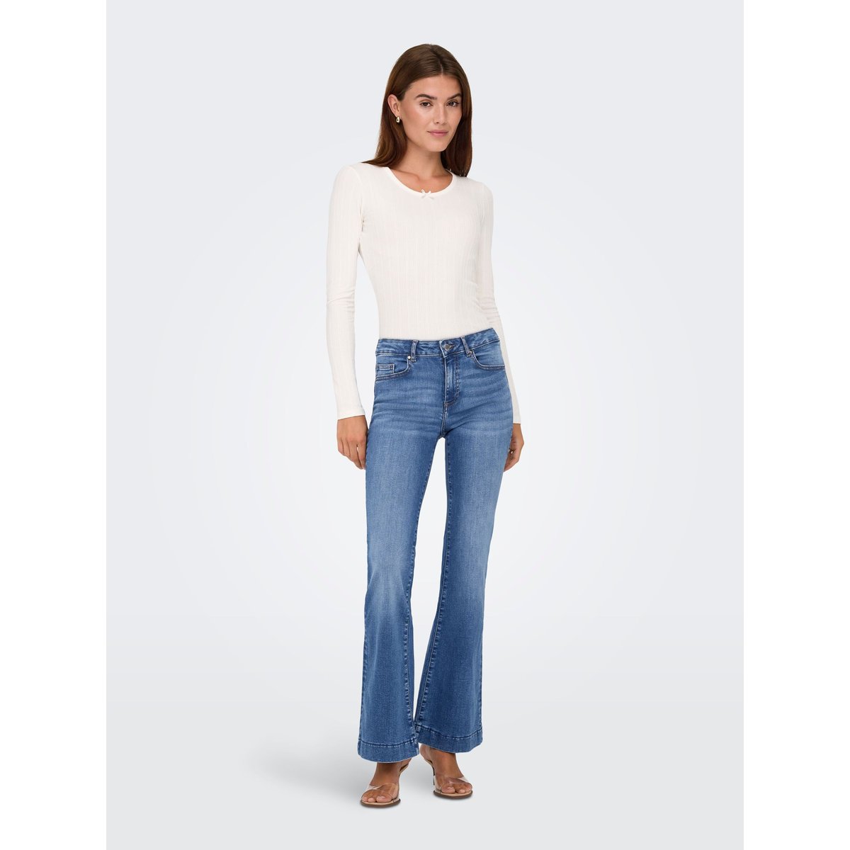 Jean Rétro Flared medium blue denim, ONLY