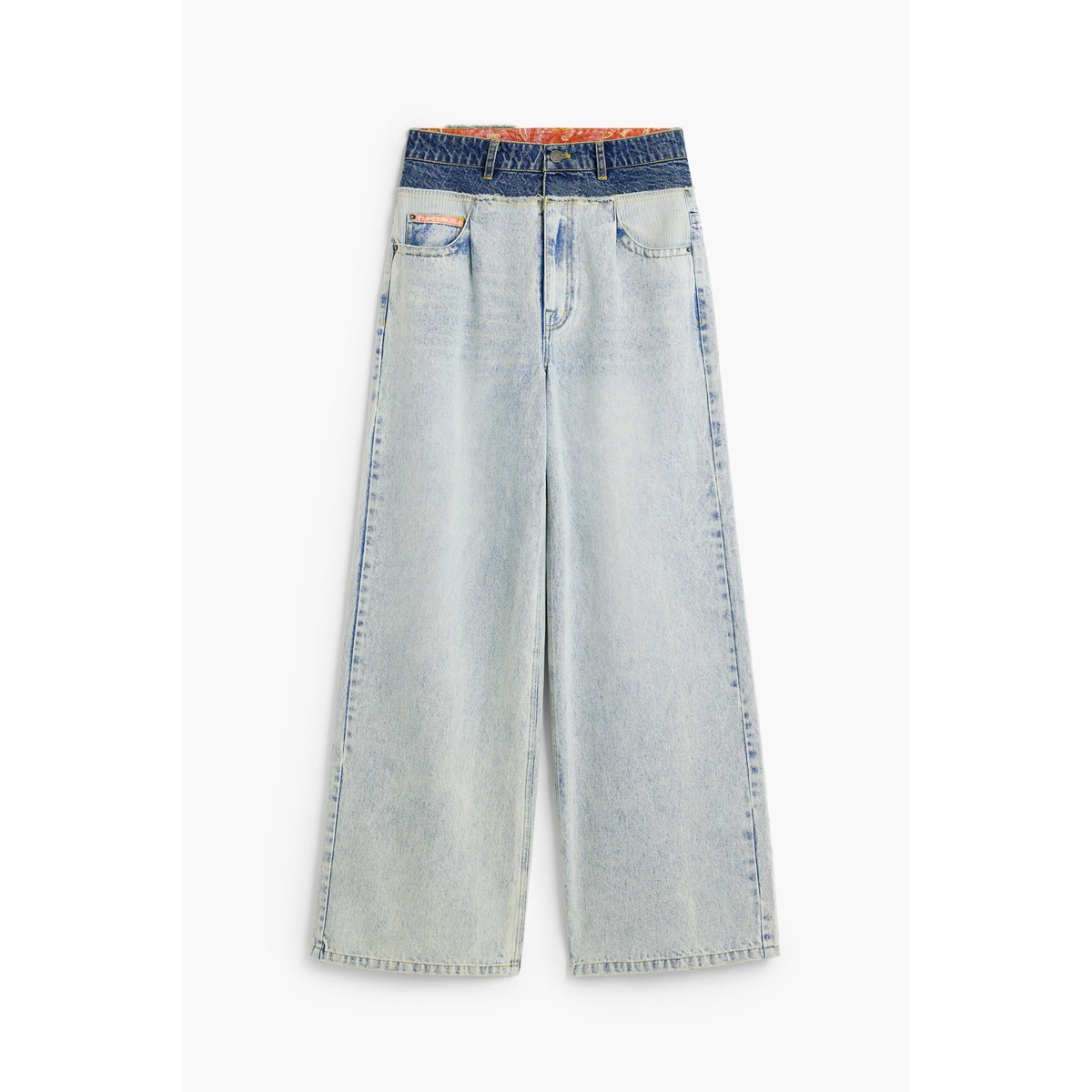 Jean large coupe wide leg bleu, DESIGUAL