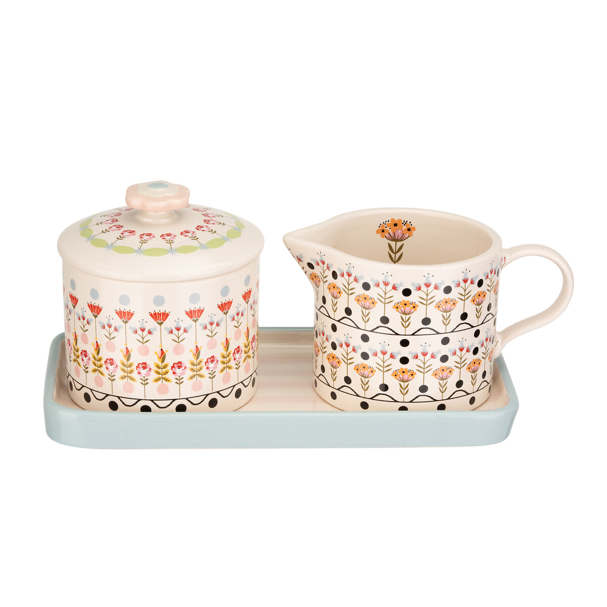 Painted Table Ceramic Sugar & Milk Jug Set multi-coloured, CATH KIDSTON