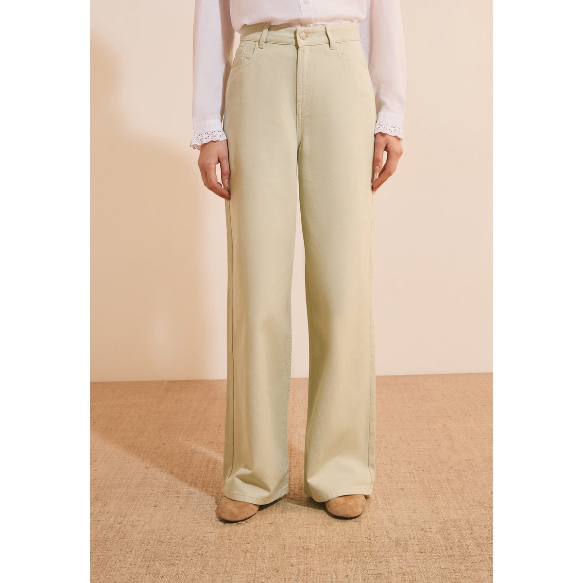 Jean large DOOSA GD vert nil, ETAM