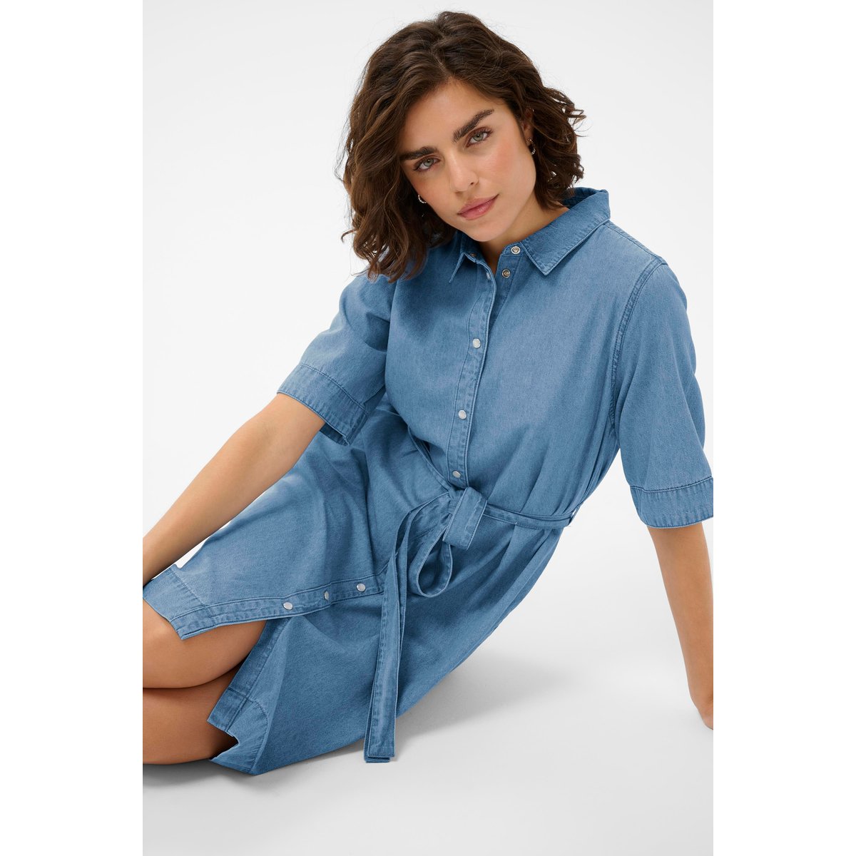 Robe bleu medium blue chambray, KAFFE