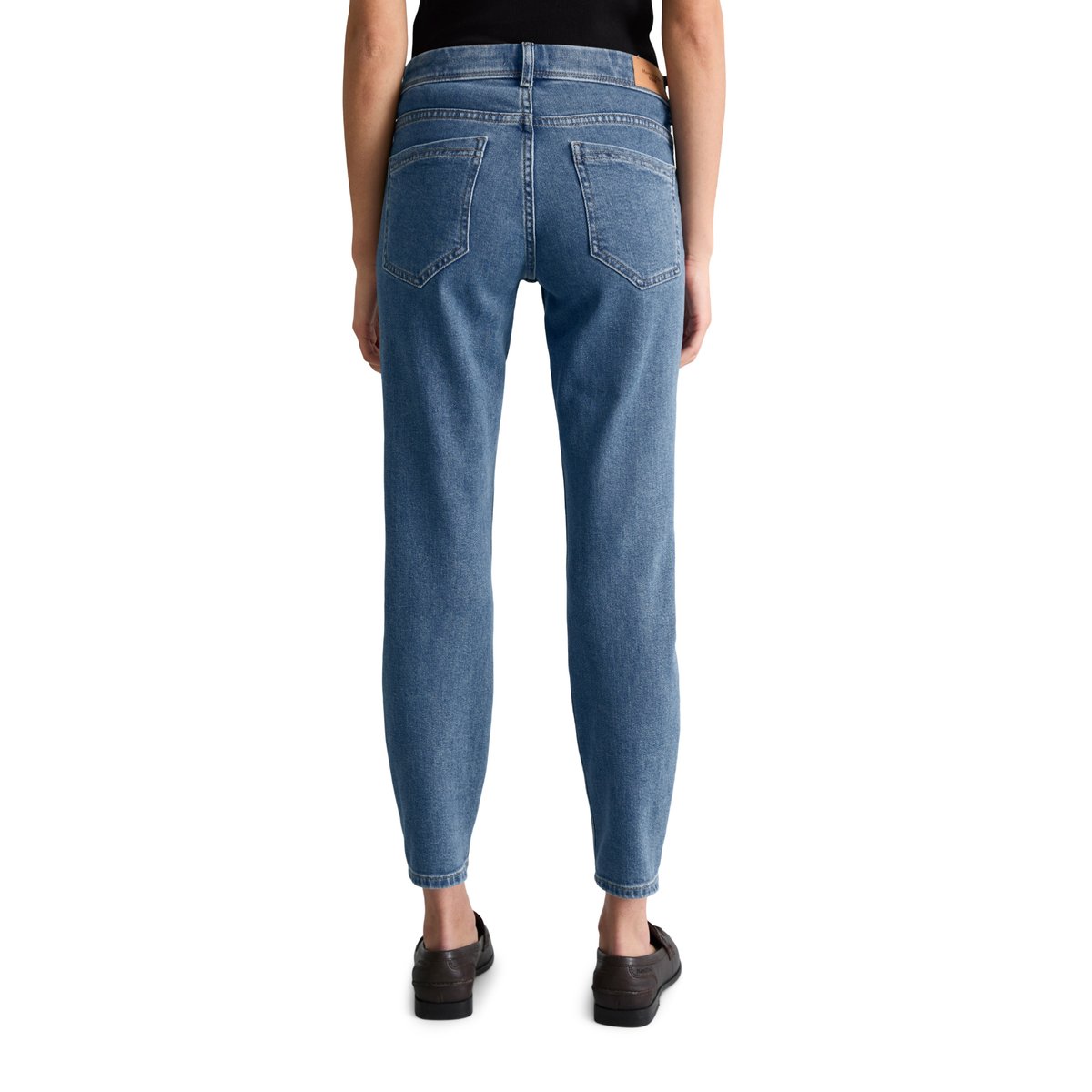 Jeans modèle Alva slim en mélange de coton organique et de lyocell bleu moyen, MARC O’POLO DENIM