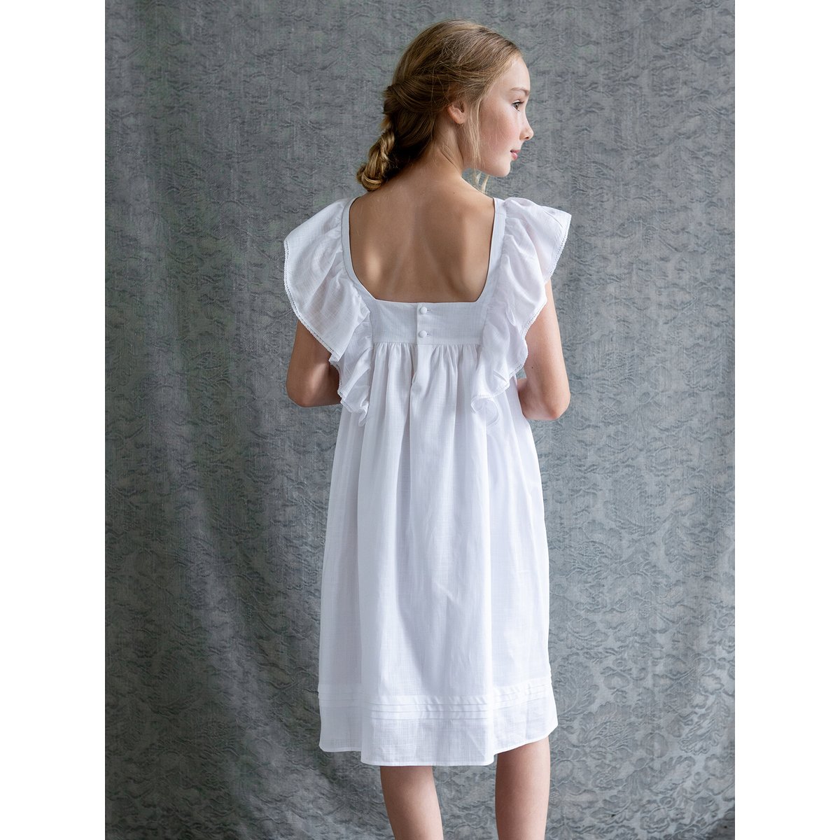 Robe  Alma - Cortège Arabesque blanc casse, CYRILLUS