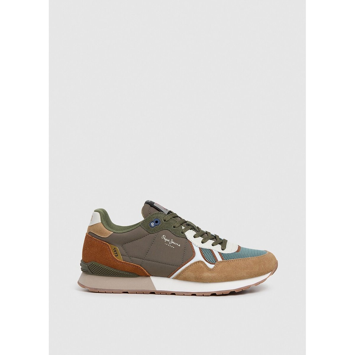 Baskets Brit Must kaki, PEPE JEANS