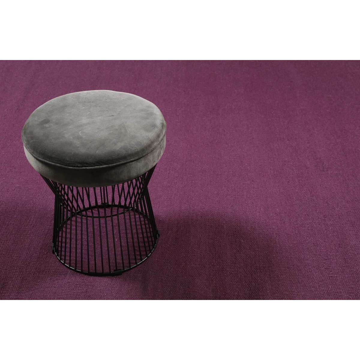 Tapis kilim tissé main velours chenille ,  MAYA KELIM 2.0 violet pourpre, ESPRIT