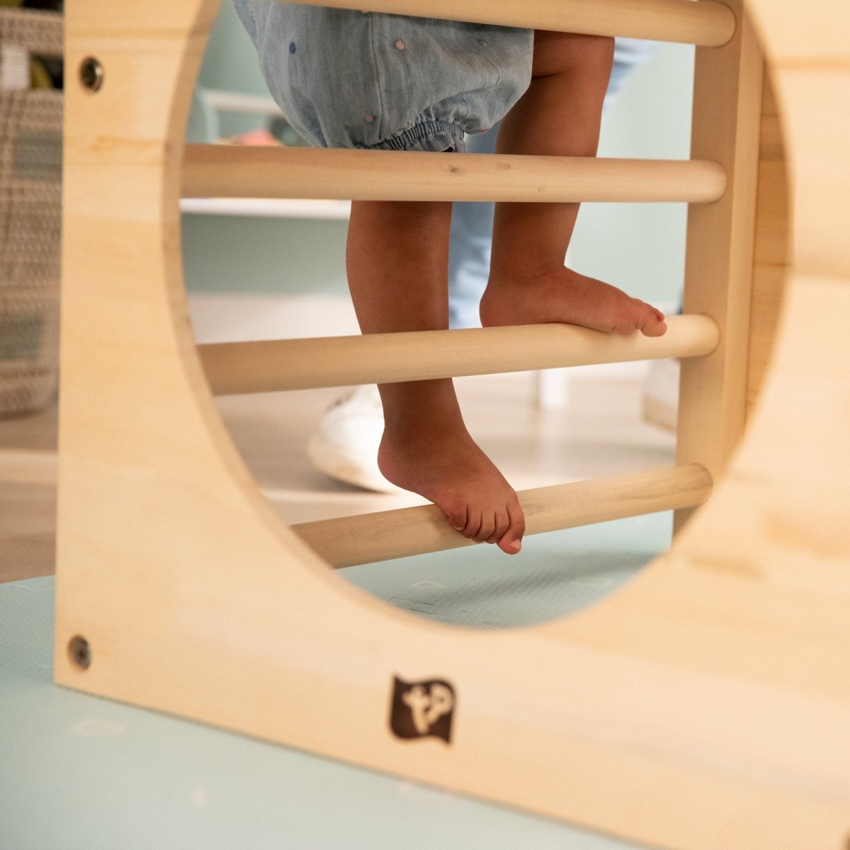 Cubes d'escalade x2 avec pont-toboggan marron, ACTIVE TOTS