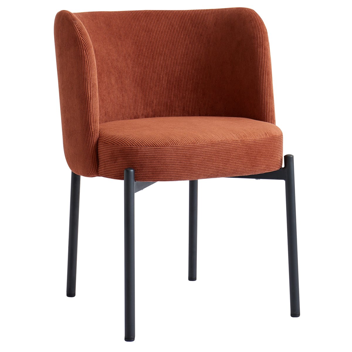 Lot de 2 chaises, velours côtelé, GRIMSTAD terracotta, NORDLYS