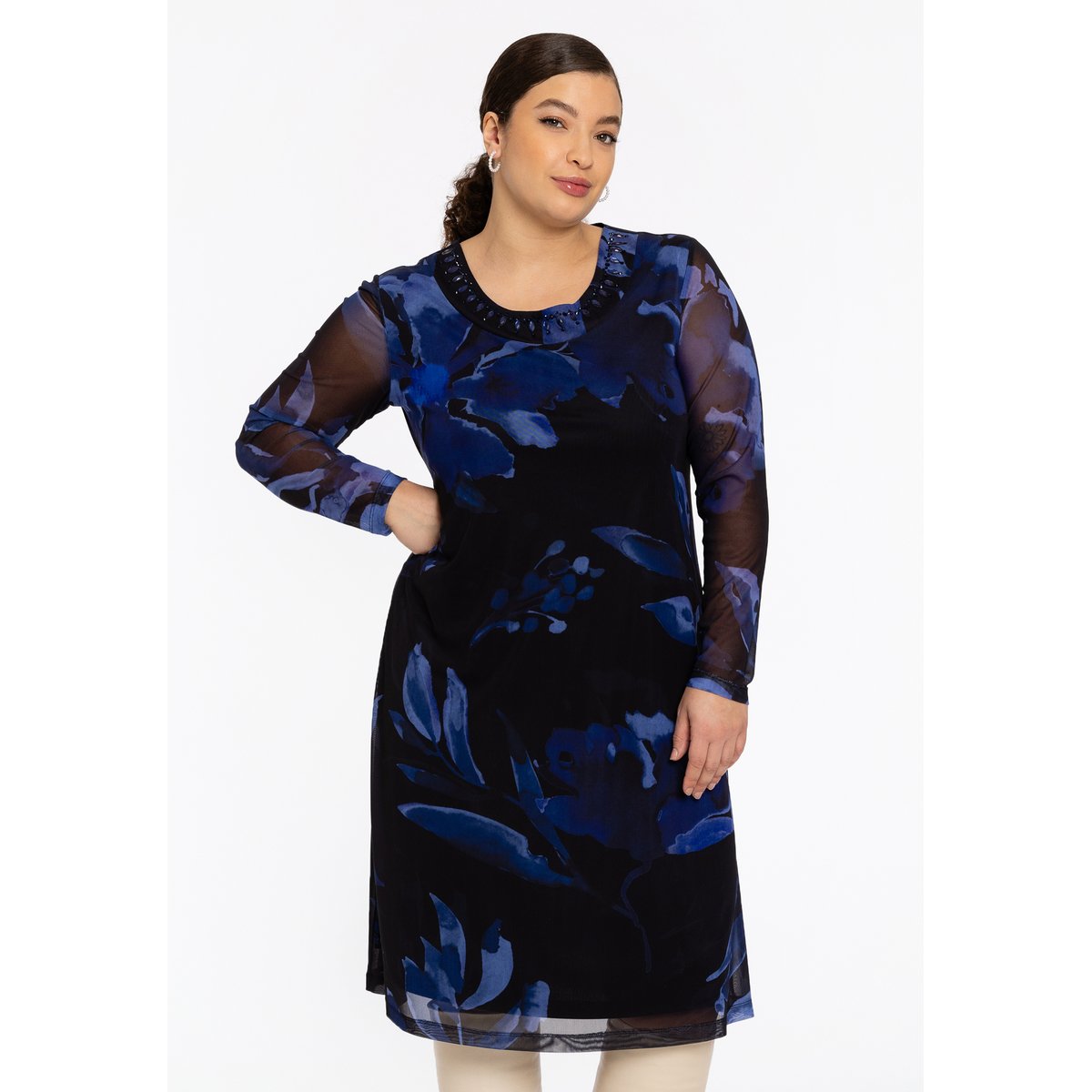 Robe imprimée bleu, YOEK