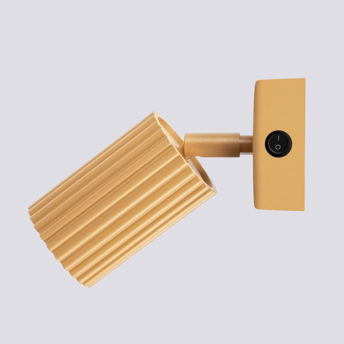 Applique Aluminium Doré GU10 1 Karbon Switch jaune, EDEN