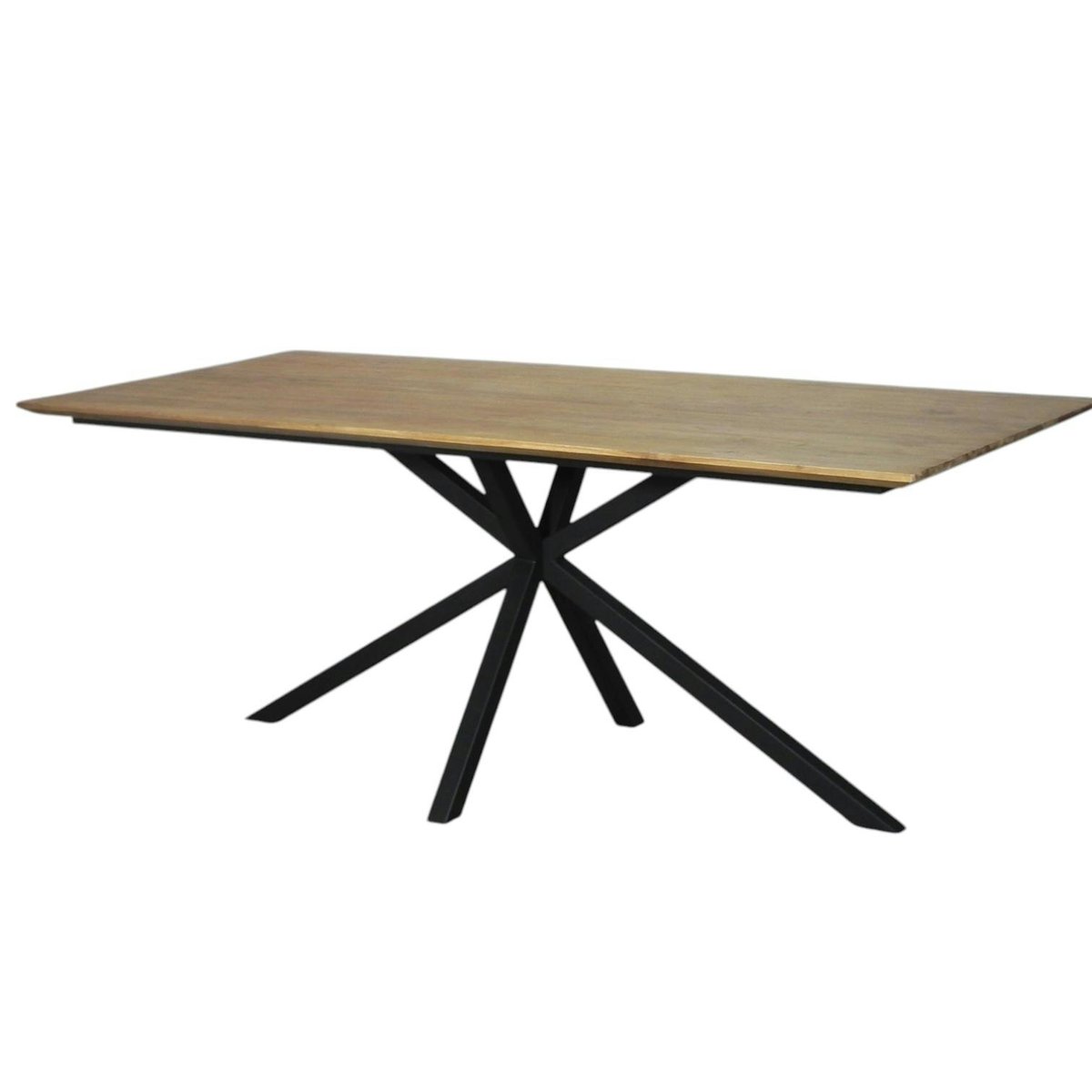 Table pied central en bois de teck recyclé 2 m DEPOK bois naturel, PIER IMPORT