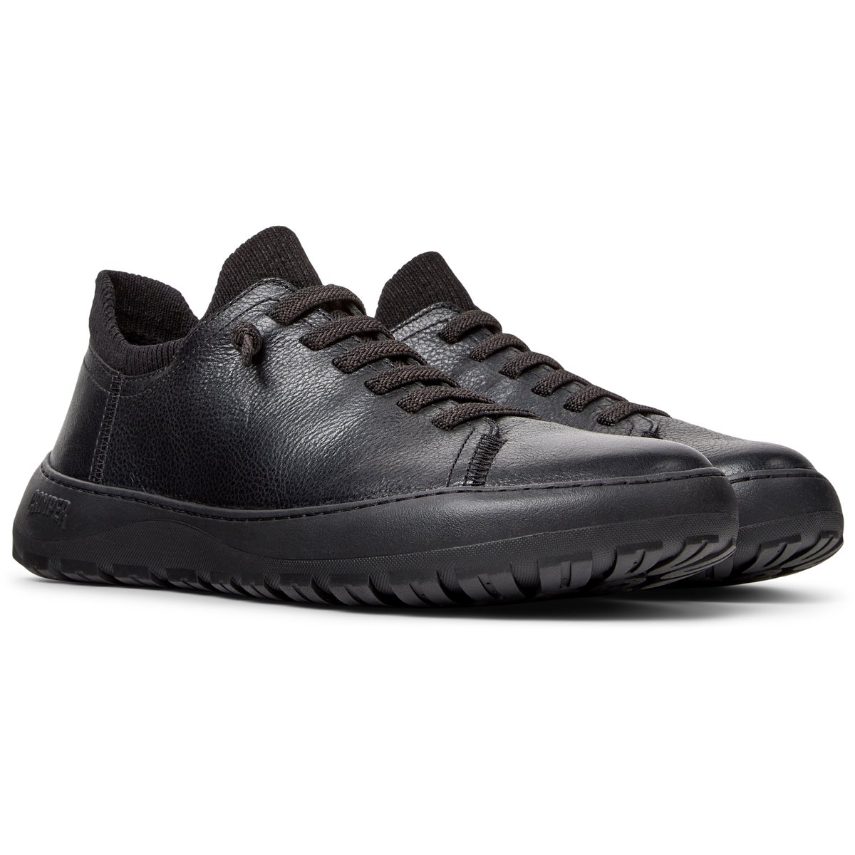 Baskets Peu Serra cuir noir, CAMPER