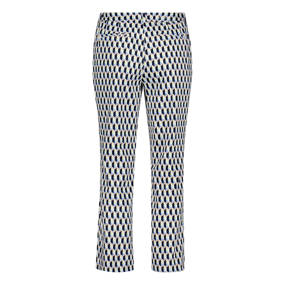 Pantalon business à plis repassés bleu/vert, BETTY BARCLAY