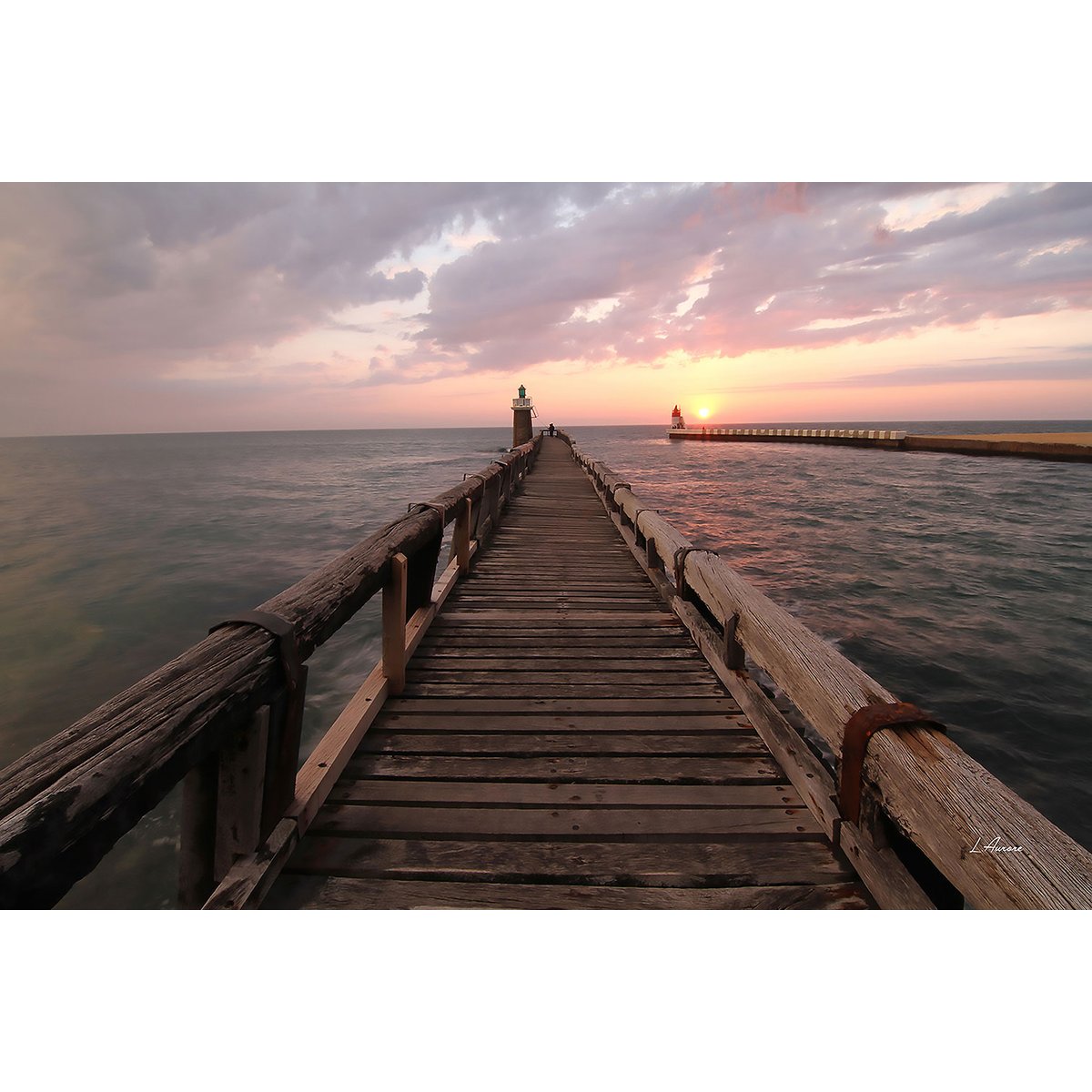 Tableau vue sur l'estacade capbreton tableau alu dibond, HEXOA