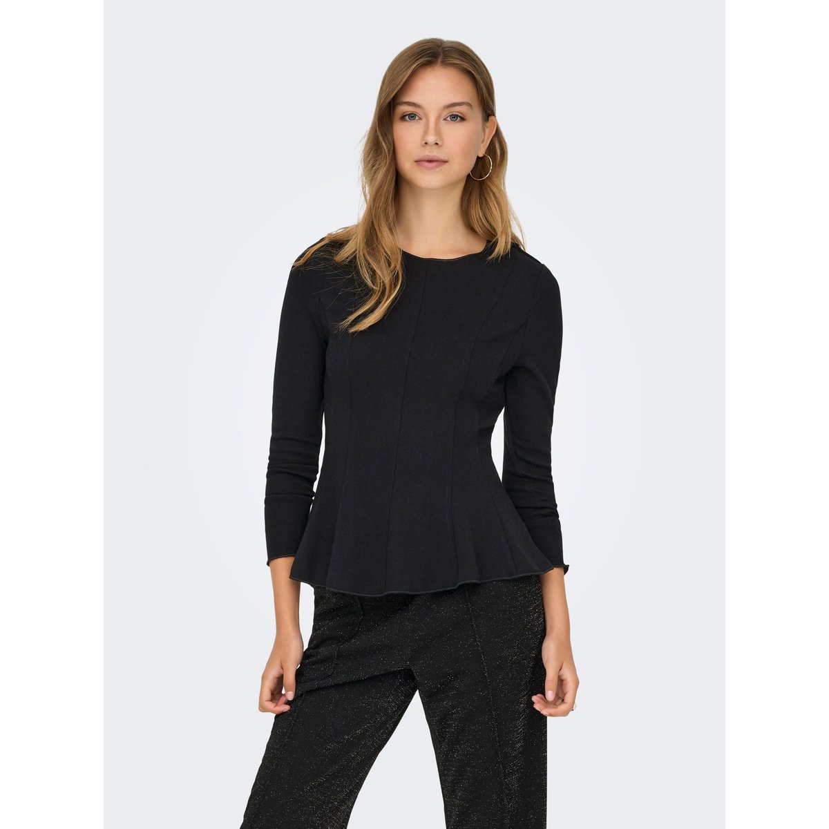 Top Peplum noire - black, ONLY