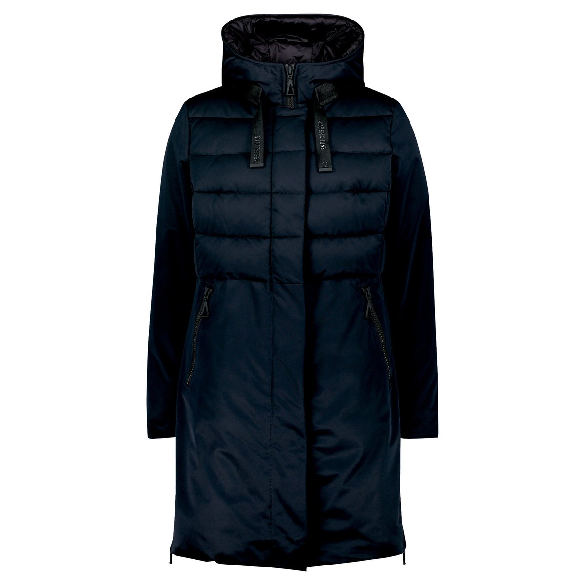 Veste d'hiver duvet synthétique bleu foncé, AMBER & JUNE