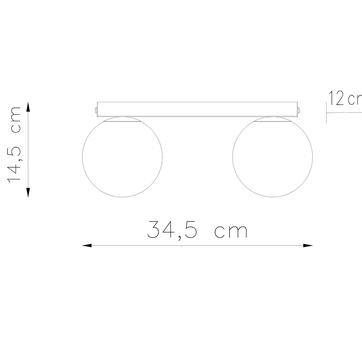 Plafonnier Acier Blanc G9 2 Yoli blanc, EDEN