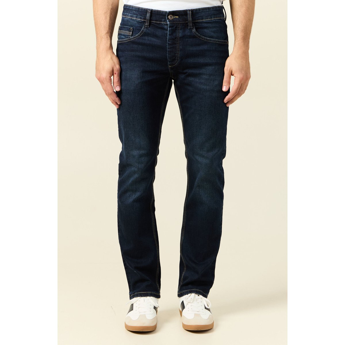 Jeans straight longueur 32 denim brut, BONOBO