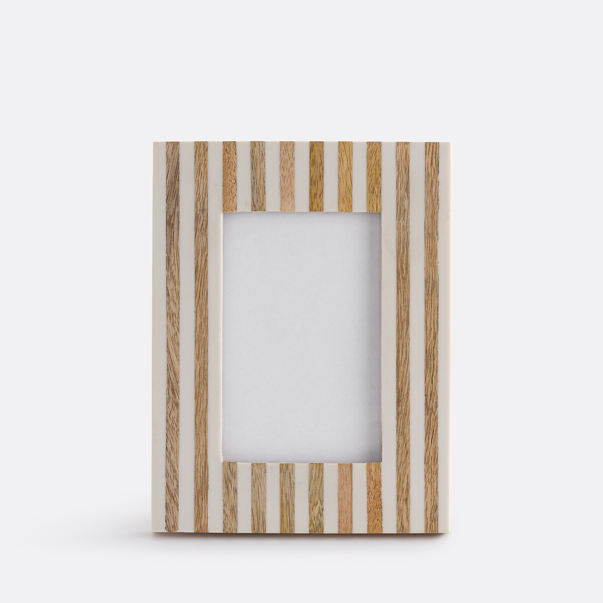 Styna Striped Resin/Mango Wood Frame 16.5 X 21.5cm natural/white, LA REDOUTE INTERIEURS