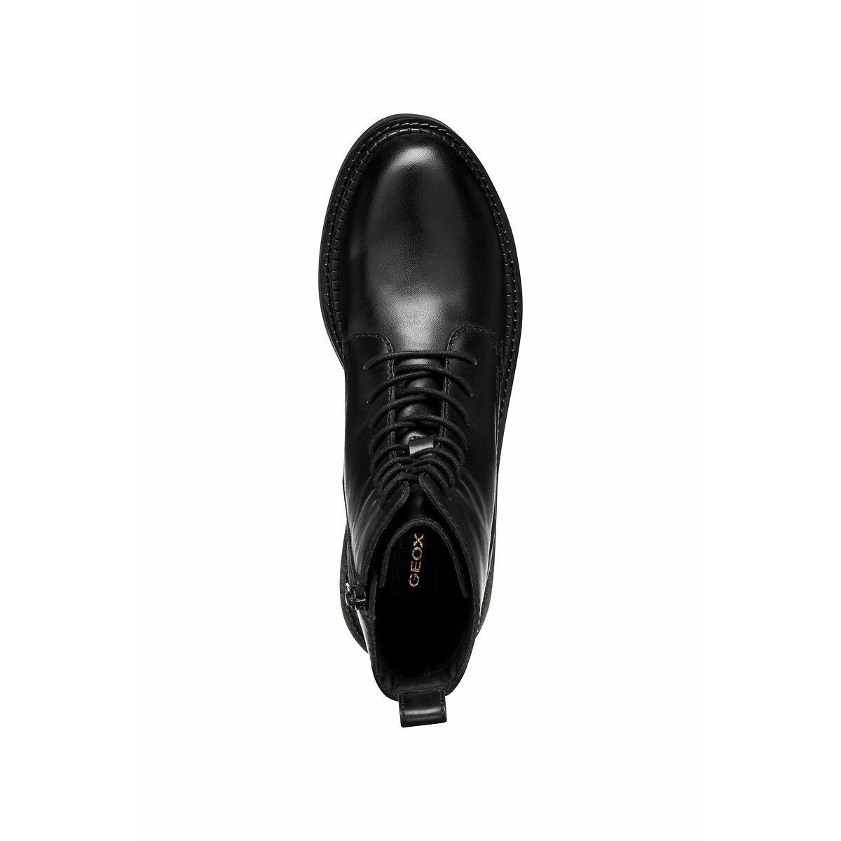 Serilda Breathable Ankle Boots in Leather with Lace-Up Fastening black, GEOX