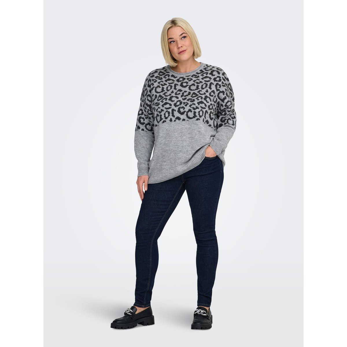 Pull En Maille light grey melange 1, ONLY CARMAKOMA