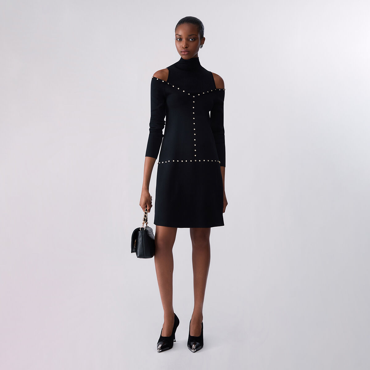 Robe courte en maille noir, LIU JO