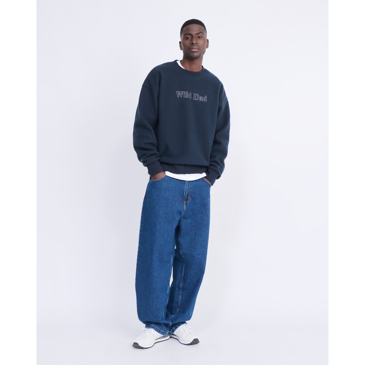 Sweat Wild dad brodé bleu nuit, EMOI EMOI