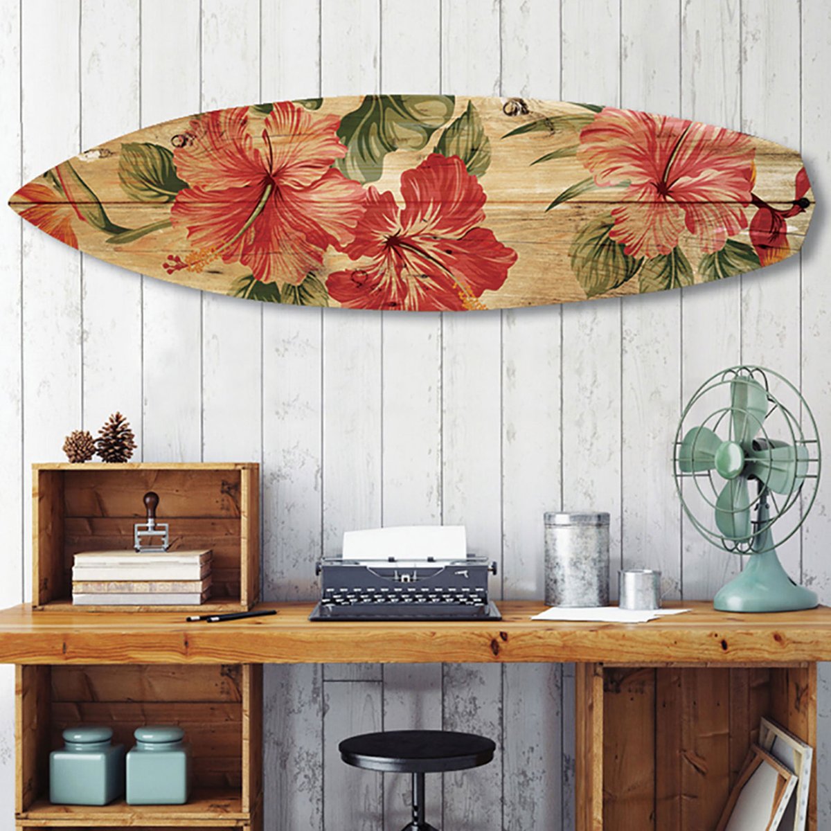 Planche de surf décorative surf vintage tableau alu dibond, HEXOA