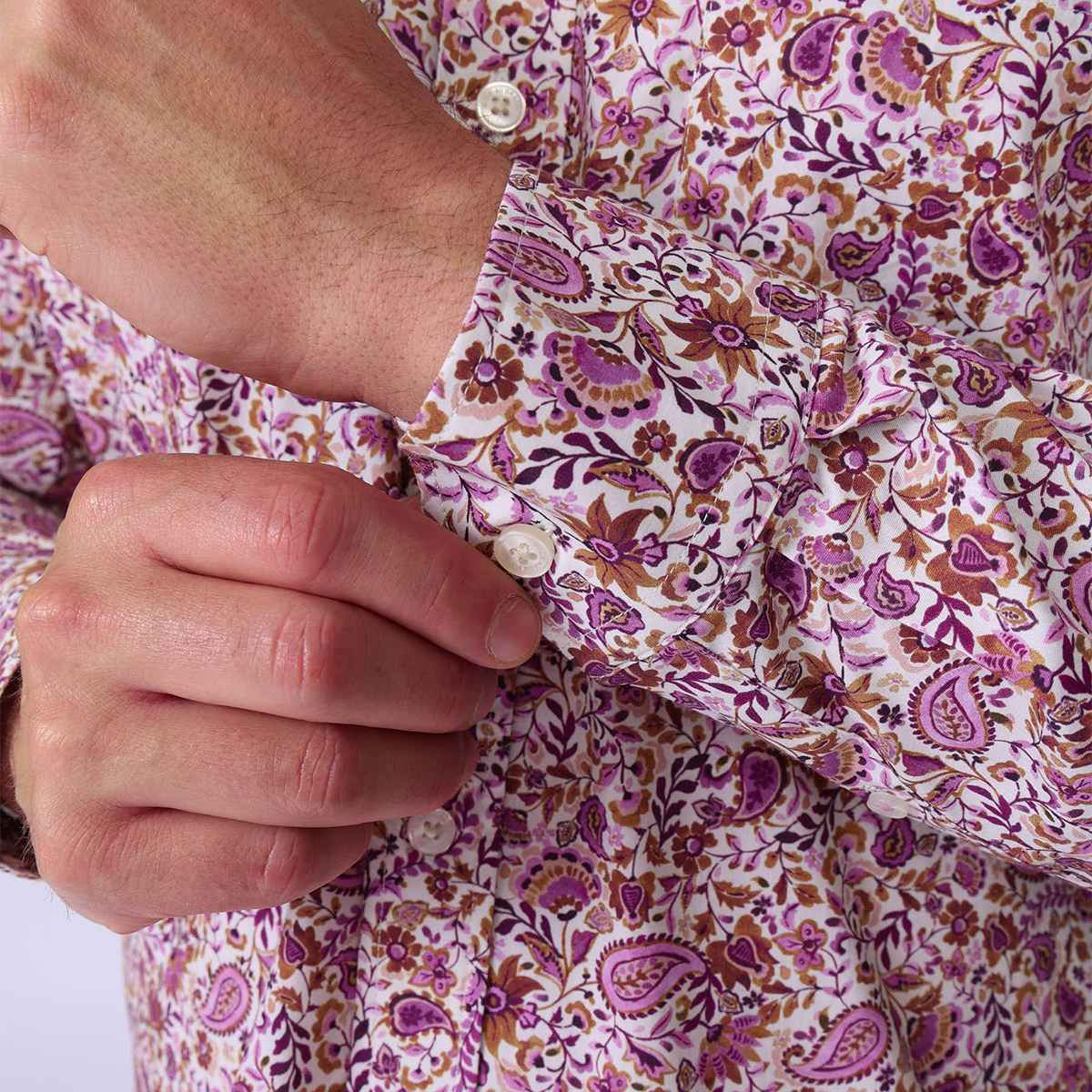 Chemise motif cachemire blanc, MISE AU GREEN