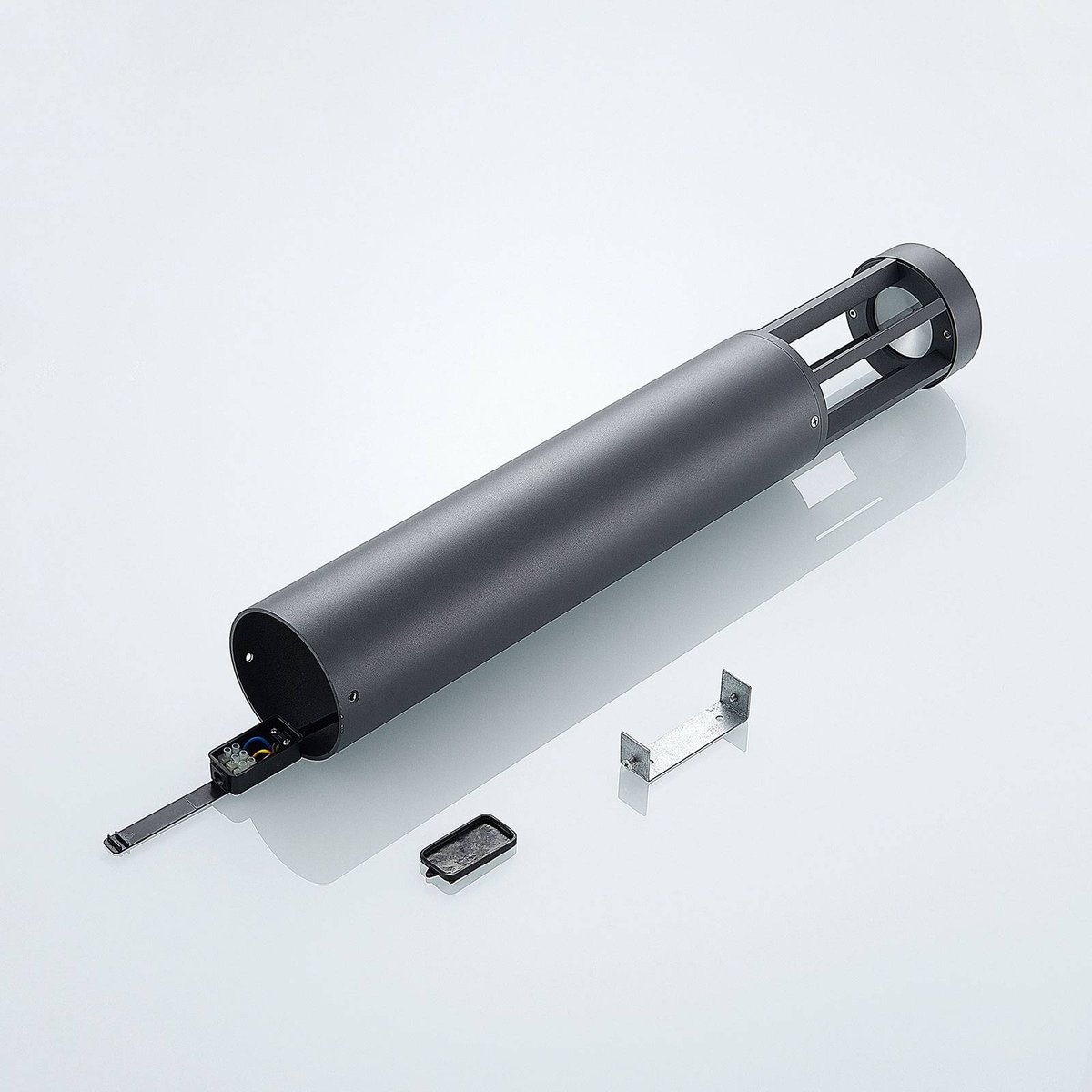 Luminaire extérieur en aluminium moderneLED gris foncé, LINDBY
