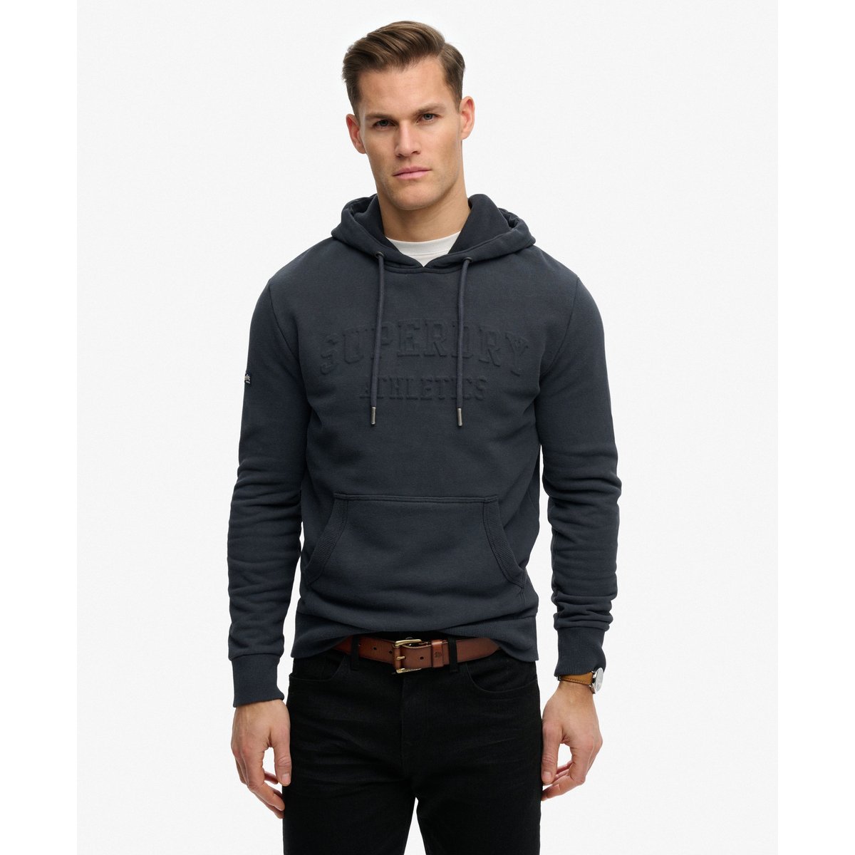 Sweat à capuche Athletic Embossed Décontracté blackboard, SUPERDRY