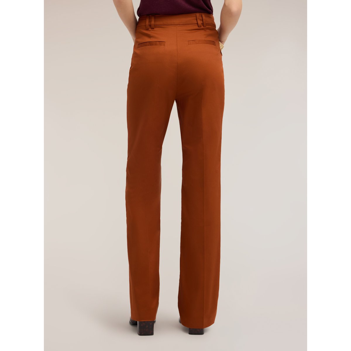 Pantalon flare avec poches orange soleil, MOTIVI