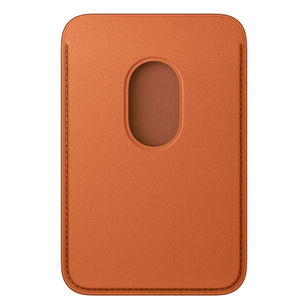 Porte-cartes MagSafe tissage fin Roux orange couleur unique, APPLE