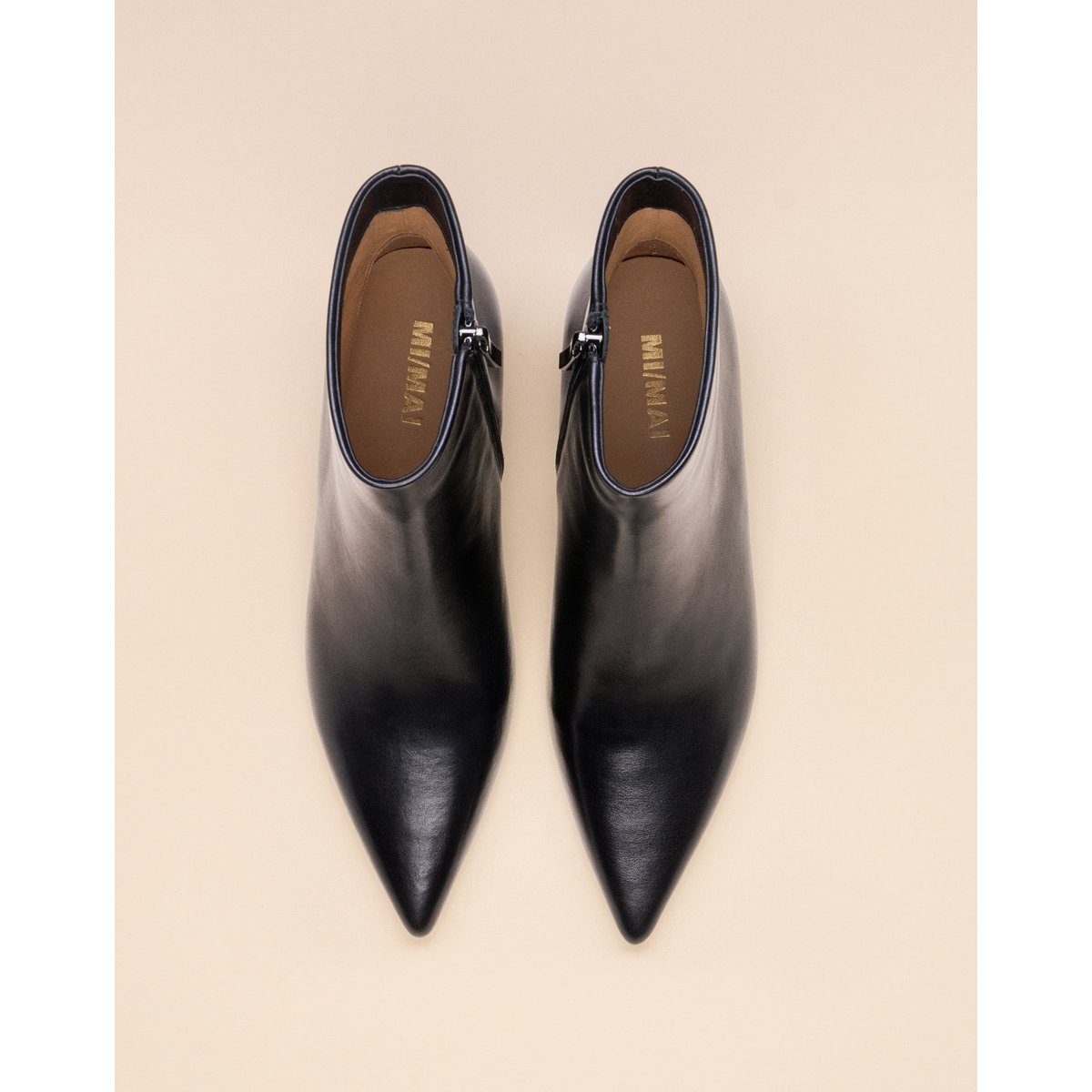 Bottines à bout pointu NOURA LOW noir, MI MAI