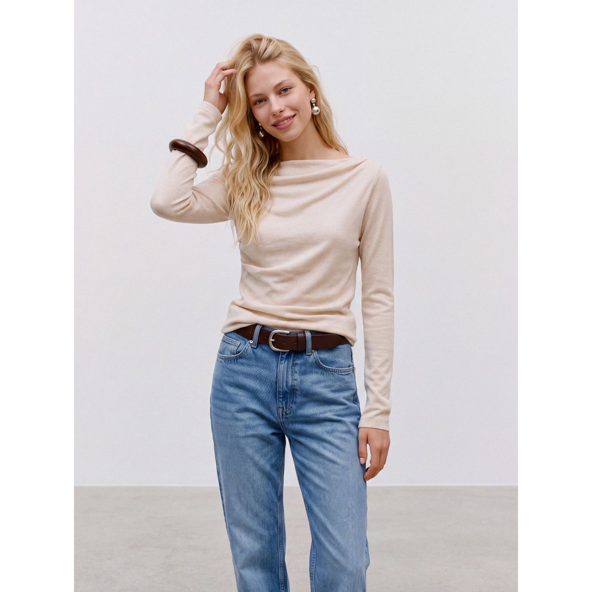 Pull En Maille birch, VERO MODA