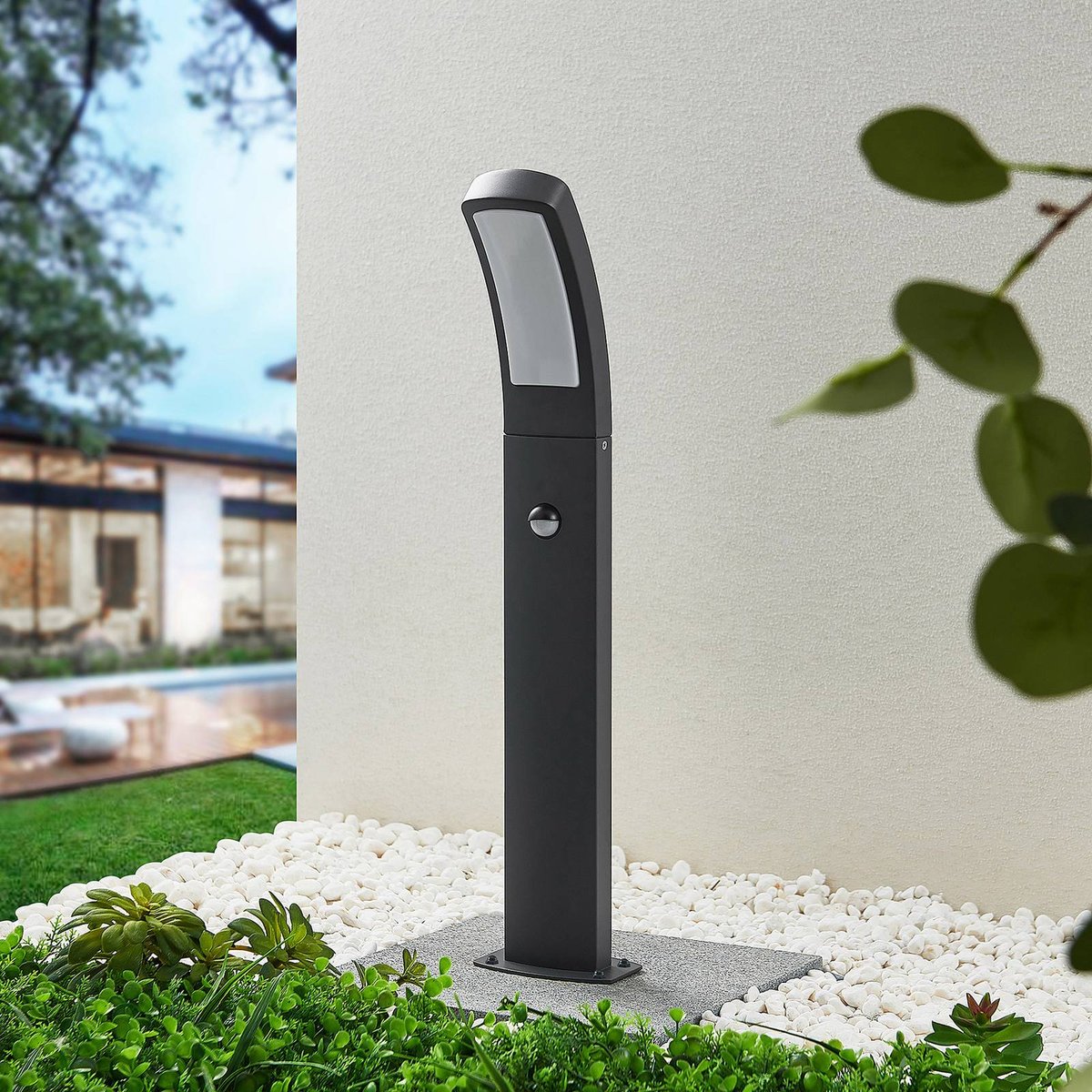 Luminaire extérieur en aluminium moderneLED anthracite, LINDBY