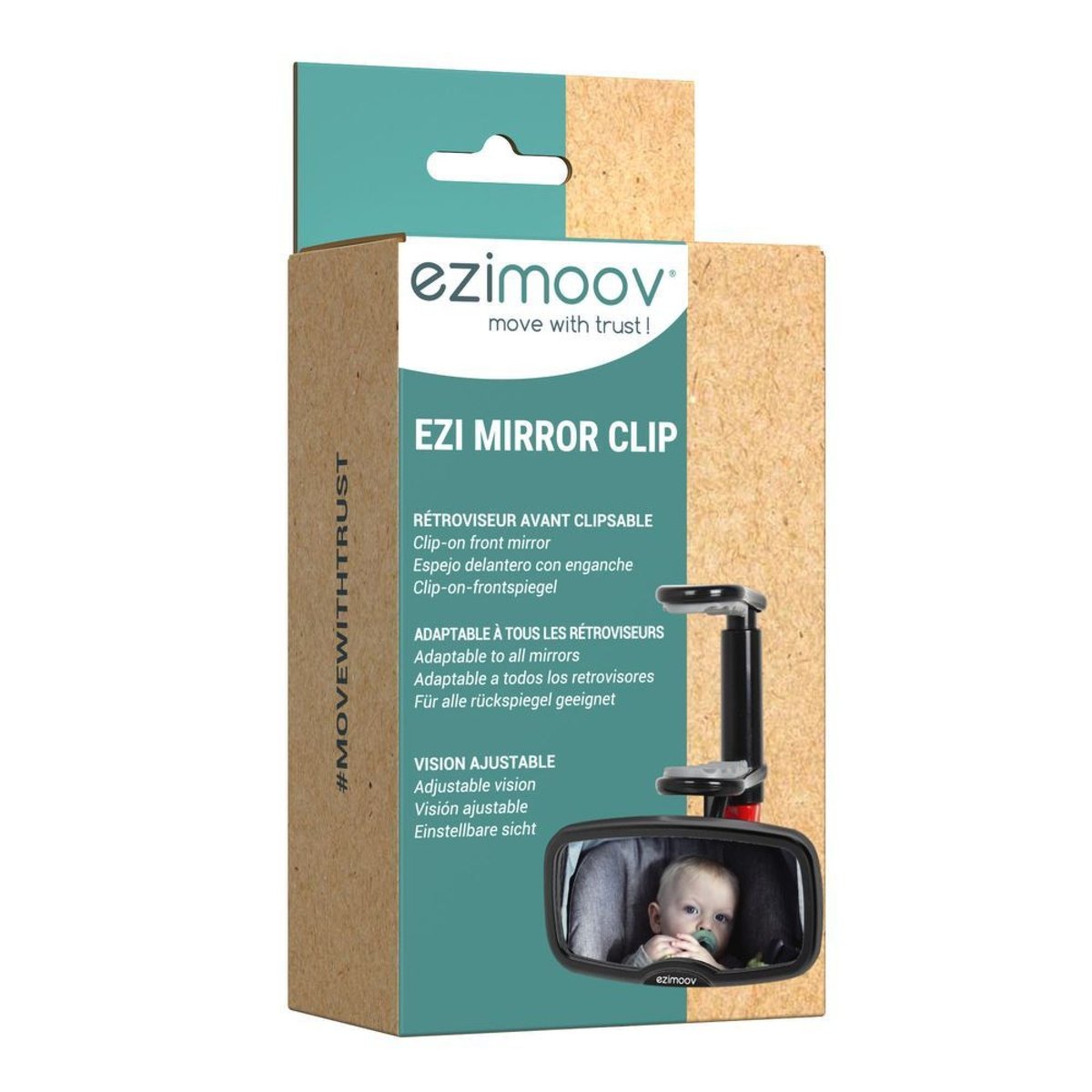 Rétroviseur de surveillance clipsable noir, EZIMOOV