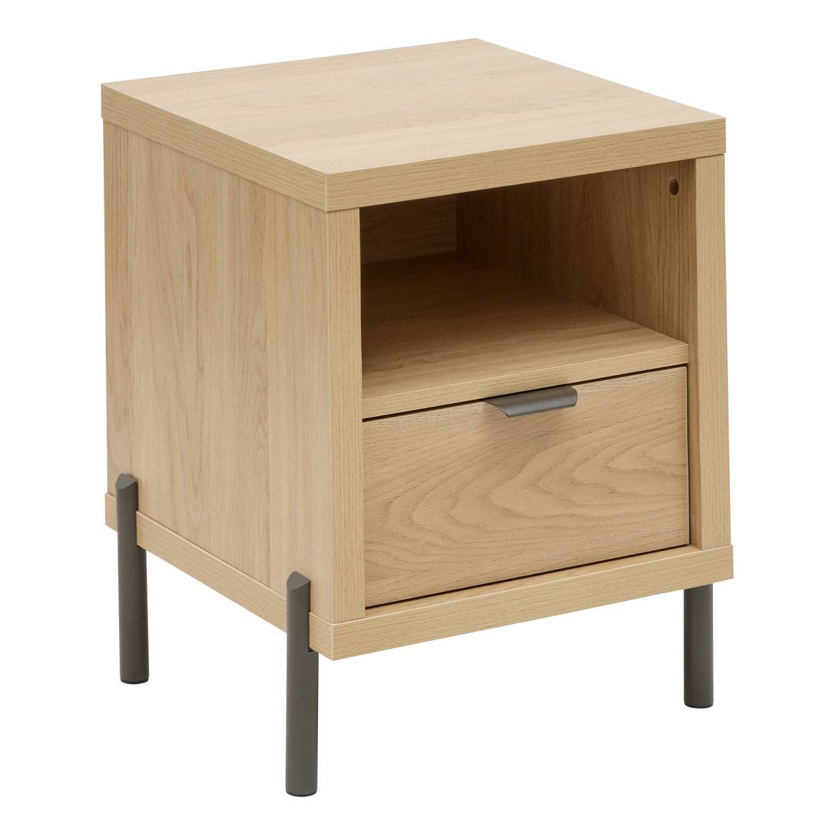 Table de chevet rectangulaire avec tiroir ALVO beige, 5FIVE SIMPLY SMART