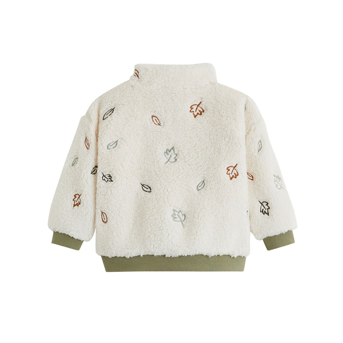 Sweat-shirt bébé en sherpa Ginkgo ecru, PETIT BEGUIN