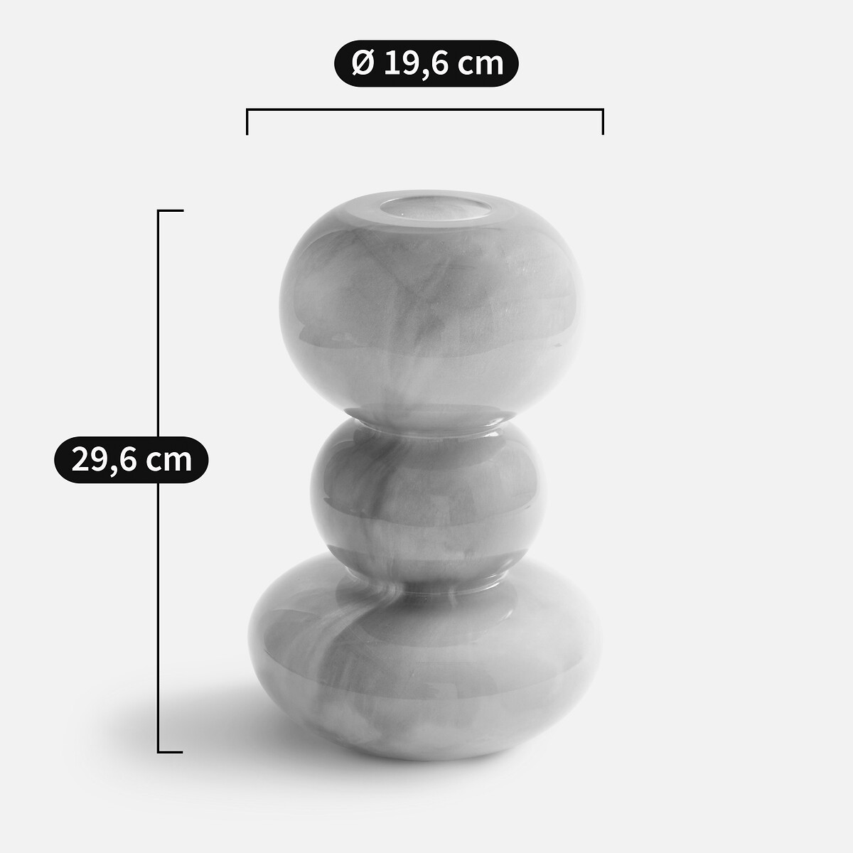 Fysa Hand-Blown Glass Vase, Height 29.6cm praline, AM.PM