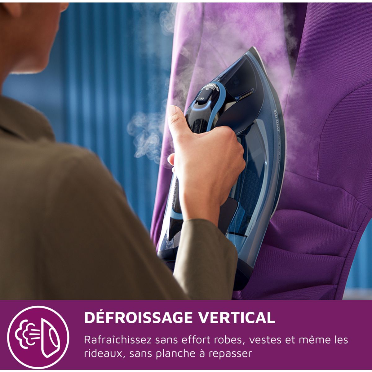 Fer à repasser DST8020/20 fer à vapeur bleu bleu, PHILIPS