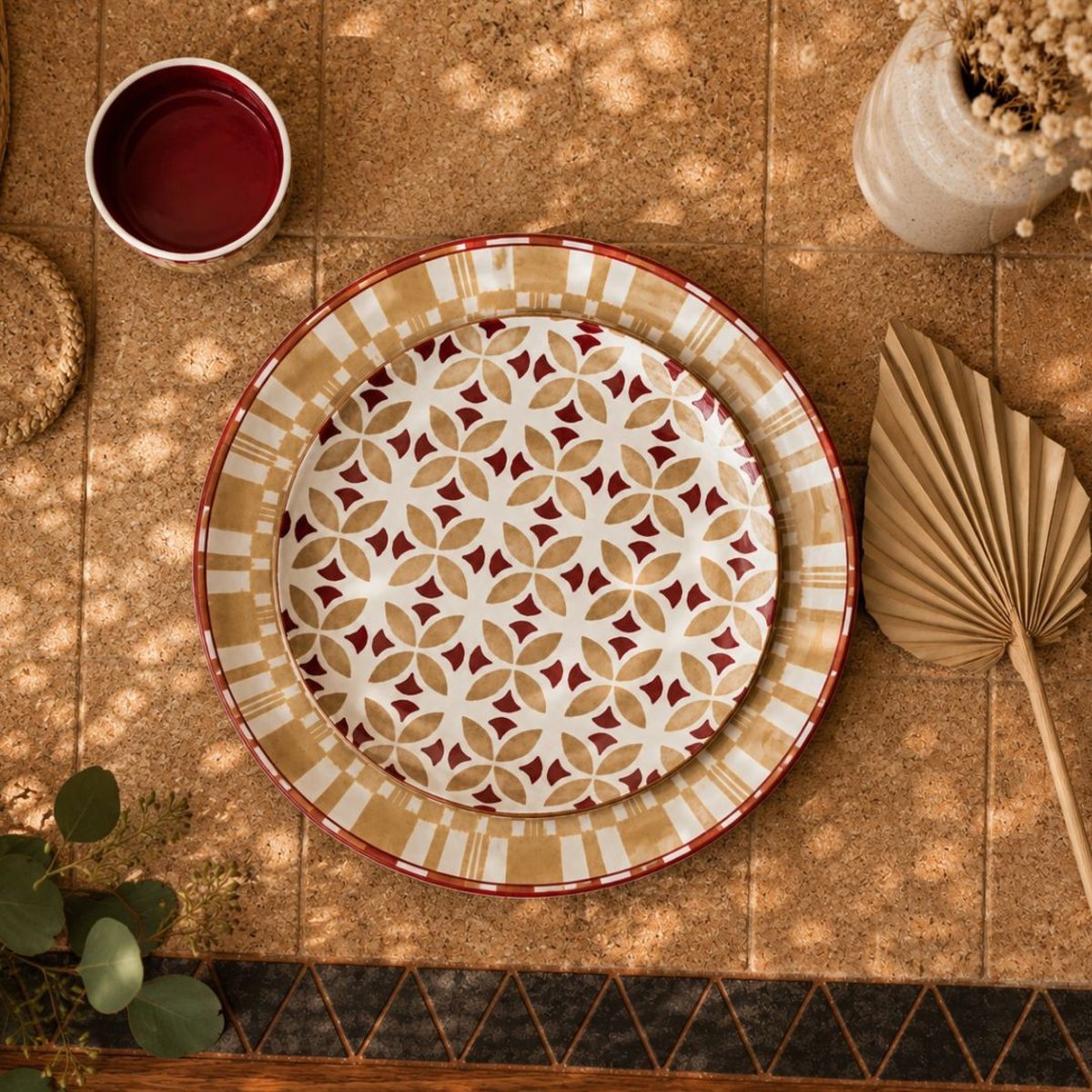 Lot de 6 petites assiettes, SABELA multicolore, ARTIME