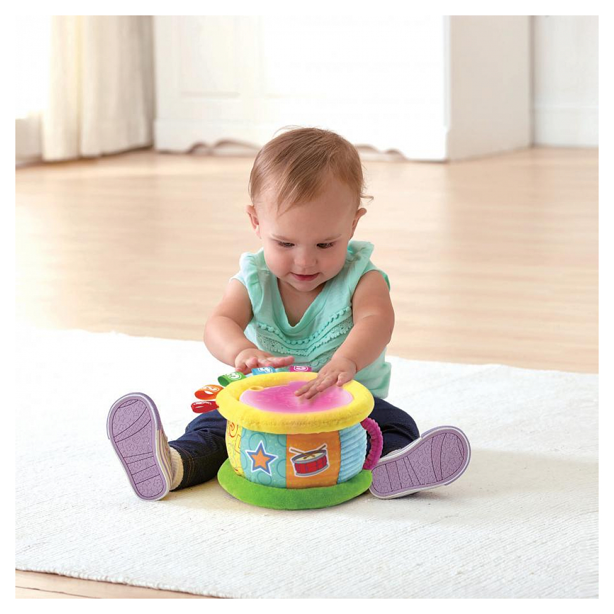 Tambour lumi magique en tissus couleur unique, VTECH